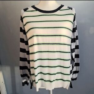 Elegant Striped Crew Neck Sweater